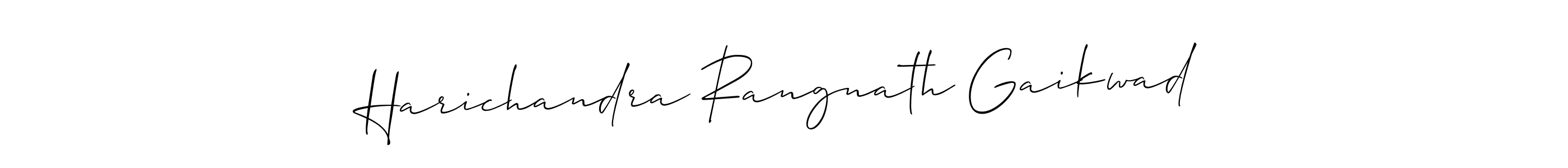 if you are searching for the best signature style for your name Harichandra Rangnath Gaikwad. so please give up your signature search. here we have designed multiple signature styles  using Allison_Script. Harichandra Rangnath Gaikwad signature style 2 images and pictures png
