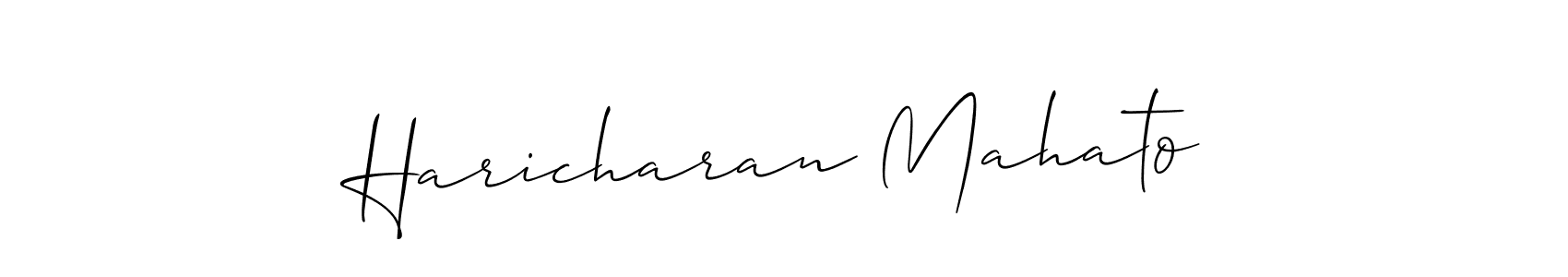 Also we have Haricharan Mahato name is the best signature style. Create professional handwritten signature collection using Allison_Script autograph style. Haricharan Mahato signature style 2 images and pictures png