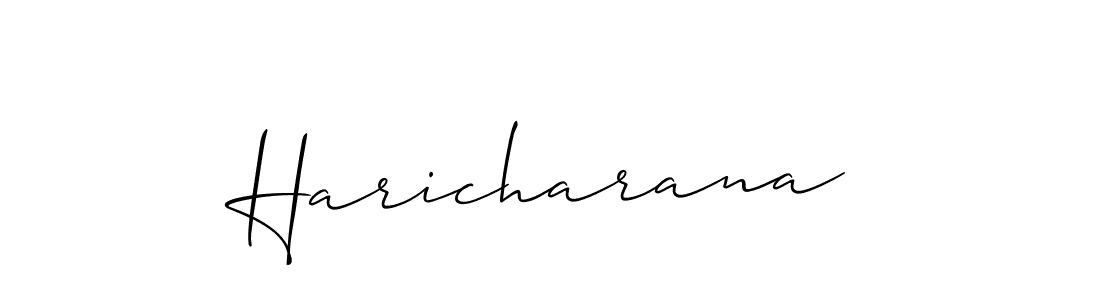 Similarly Allison_Script is the best handwritten signature design. Signature creator online .You can use it as an online autograph creator for name Haricharana. Haricharana signature style 2 images and pictures png