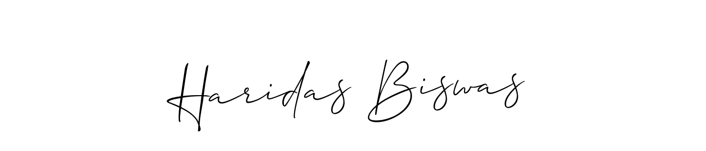 Allison_Script is a professional signature style that is perfect for those who want to add a touch of class to their signature. It is also a great choice for those who want to make their signature more unique. Get Haridas Biswas name to fancy signature for free. Haridas Biswas signature style 2 images and pictures png