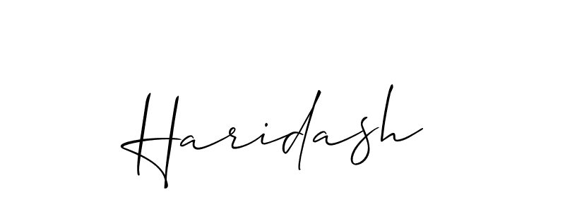 Design your own signature with our free online signature maker. With this signature software, you can create a handwritten (Allison_Script) signature for name Haridash. Haridash signature style 2 images and pictures png