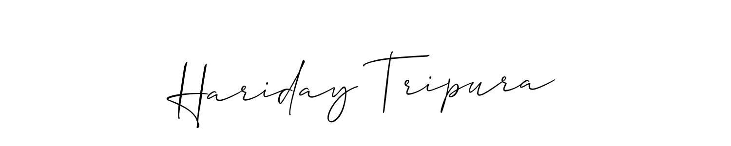 Also we have Hariday Tripura name is the best signature style. Create professional handwritten signature collection using Allison_Script autograph style. Hariday Tripura signature style 2 images and pictures png