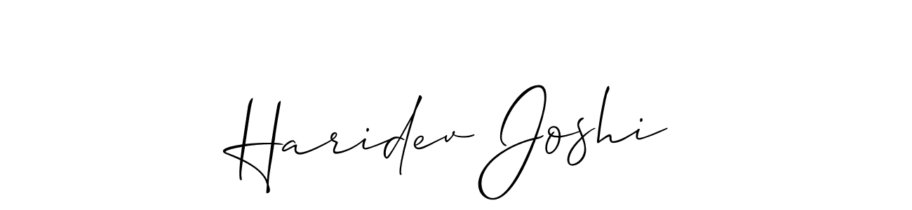 Make a short Haridev Joshi signature style. Manage your documents anywhere anytime using Allison_Script. Create and add eSignatures, submit forms, share and send files easily. Haridev Joshi signature style 2 images and pictures png