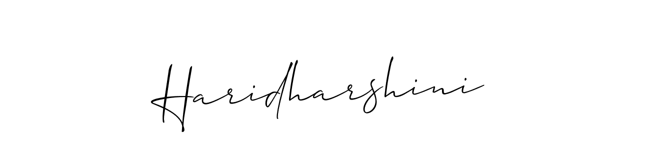 Haridharshini stylish signature style. Best Handwritten Sign (Allison_Script) for my name. Handwritten Signature Collection Ideas for my name Haridharshini. Haridharshini signature style 2 images and pictures png