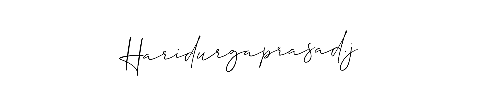 How to Draw Haridurgaprasad.j signature style? Allison_Script is a latest design signature styles for name Haridurgaprasad.j. Haridurgaprasad.j signature style 2 images and pictures png