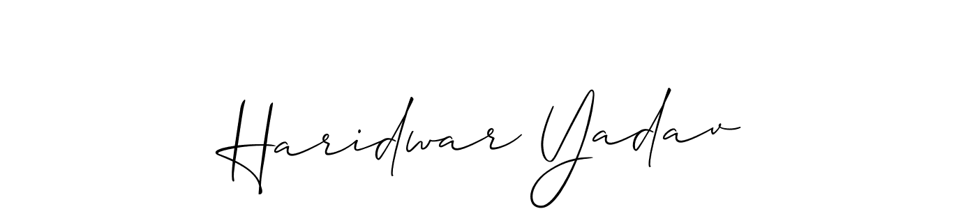 Also we have Haridwar Yadav name is the best signature style. Create professional handwritten signature collection using Allison_Script autograph style. Haridwar Yadav signature style 2 images and pictures png