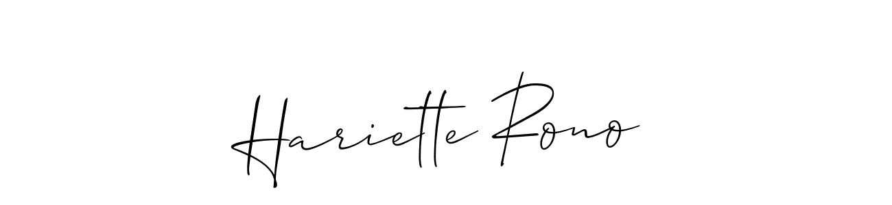 Once you've used our free online signature maker to create your best signature Allison_Script style, it's time to enjoy all of the benefits that Hariette Rono name signing documents. Hariette Rono signature style 2 images and pictures png