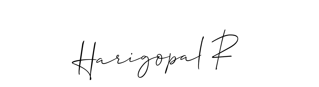 Make a beautiful signature design for name Harigopal R. Use this online signature maker to create a handwritten signature for free. Harigopal R signature style 2 images and pictures png