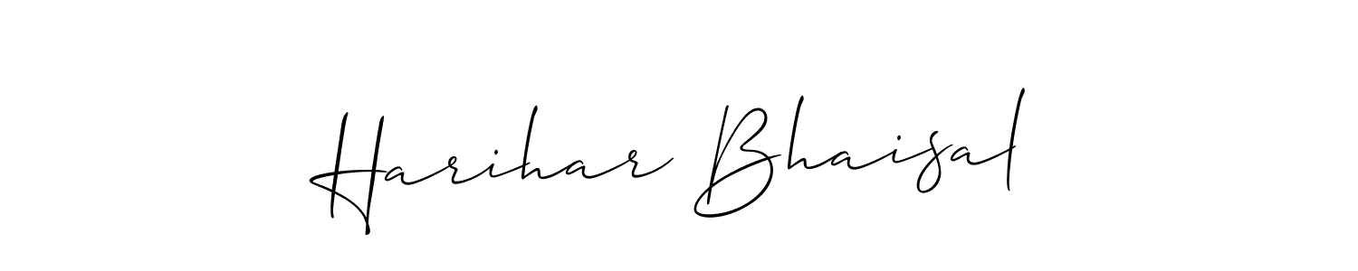 Make a beautiful signature design for name Harihar Bhaisal. With this signature (Allison_Script) style, you can create a handwritten signature for free. Harihar Bhaisal signature style 2 images and pictures png