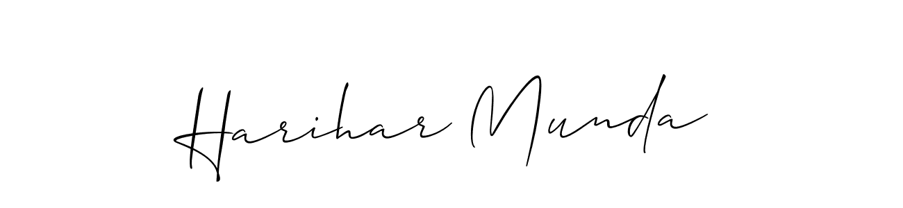 You should practise on your own different ways (Allison_Script) to write your name (Harihar Munda) in signature. don't let someone else do it for you. Harihar Munda signature style 2 images and pictures png