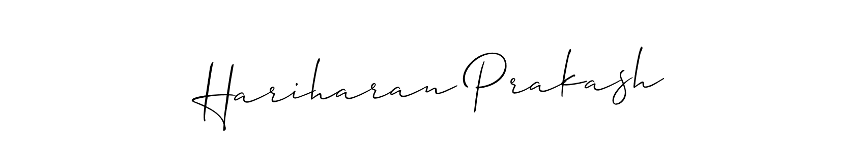 Also we have Hariharan Prakash name is the best signature style. Create professional handwritten signature collection using Allison_Script autograph style. Hariharan Prakash signature style 2 images and pictures png