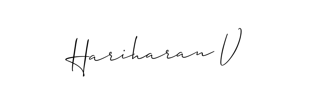 Hariharan V stylish signature style. Best Handwritten Sign (Allison_Script) for my name. Handwritten Signature Collection Ideas for my name Hariharan V. Hariharan V signature style 2 images and pictures png