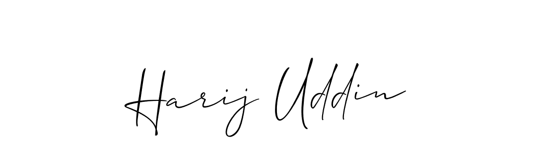 Also we have Harij Uddin name is the best signature style. Create professional handwritten signature collection using Allison_Script autograph style. Harij Uddin signature style 2 images and pictures png