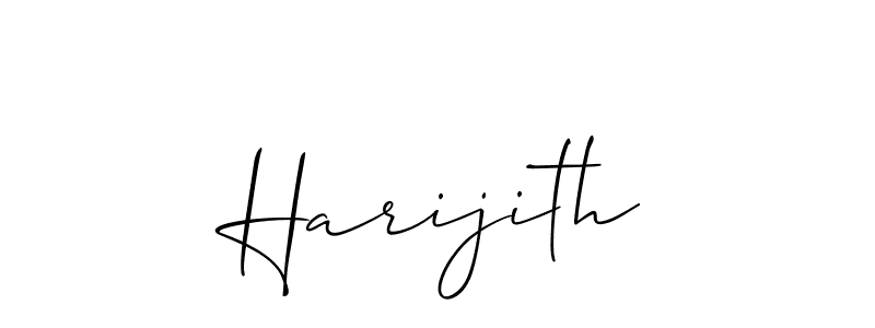 Also we have Harijith name is the best signature style. Create professional handwritten signature collection using Allison_Script autograph style. Harijith signature style 2 images and pictures png