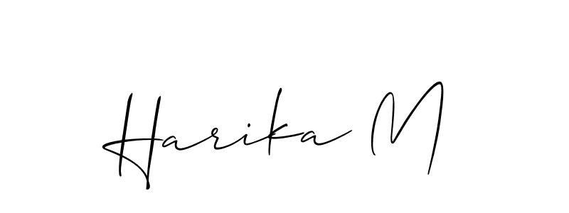 How to Draw Harika M signature style? Allison_Script is a latest design signature styles for name Harika M. Harika M signature style 2 images and pictures png