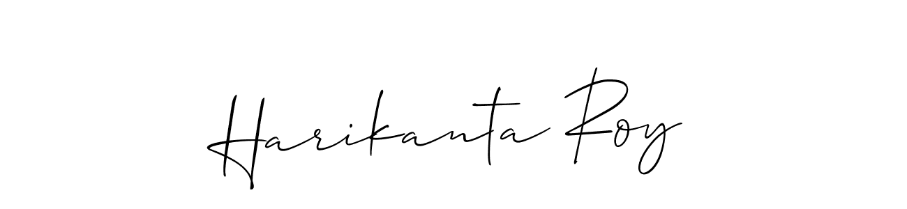 Create a beautiful signature design for name Harikanta Roy. With this signature (Allison_Script) fonts, you can make a handwritten signature for free. Harikanta Roy signature style 2 images and pictures png
