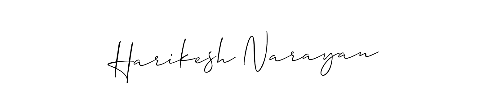 Make a short Harikesh Narayan signature style. Manage your documents anywhere anytime using Allison_Script. Create and add eSignatures, submit forms, share and send files easily. Harikesh Narayan signature style 2 images and pictures png