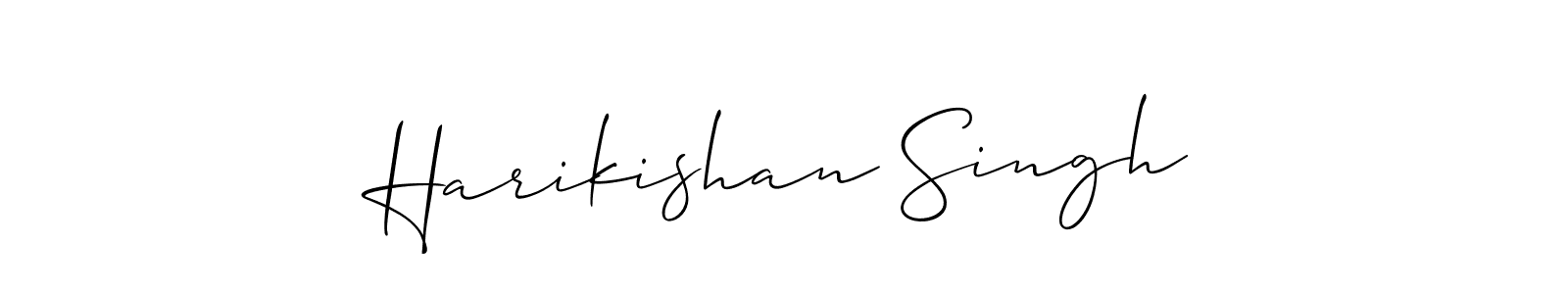 Design your own signature with our free online signature maker. With this signature software, you can create a handwritten (Allison_Script) signature for name Harikishan Singh. Harikishan Singh signature style 2 images and pictures png