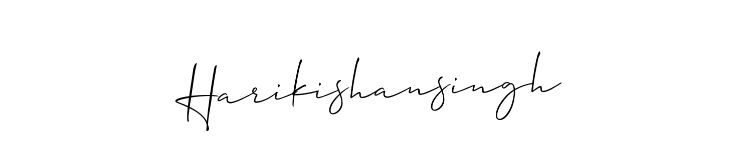 if you are searching for the best signature style for your name Harikishansingh. so please give up your signature search. here we have designed multiple signature styles  using Allison_Script. Harikishansingh signature style 2 images and pictures png