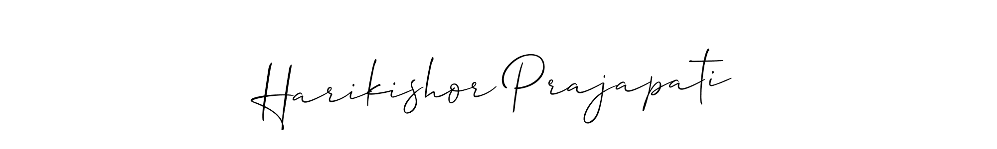 The best way (Allison_Script) to make a short signature is to pick only two or three words in your name. The name Harikishor Prajapati include a total of six letters. For converting this name. Harikishor Prajapati signature style 2 images and pictures png
