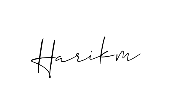 Create a beautiful signature design for name Harikm. With this signature (Allison_Script) fonts, you can make a handwritten signature for free. Harikm signature style 2 images and pictures png
