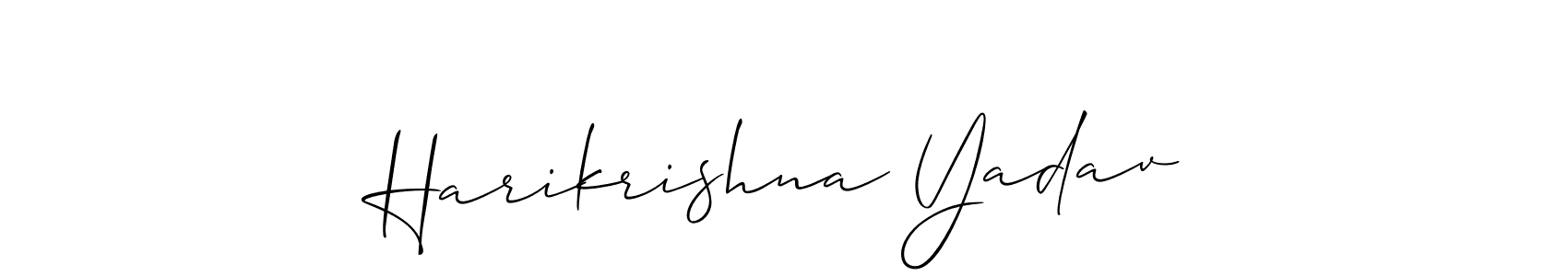 How to make Harikrishna Yadav name signature. Use Allison_Script style for creating short signs online. This is the latest handwritten sign. Harikrishna Yadav signature style 2 images and pictures png