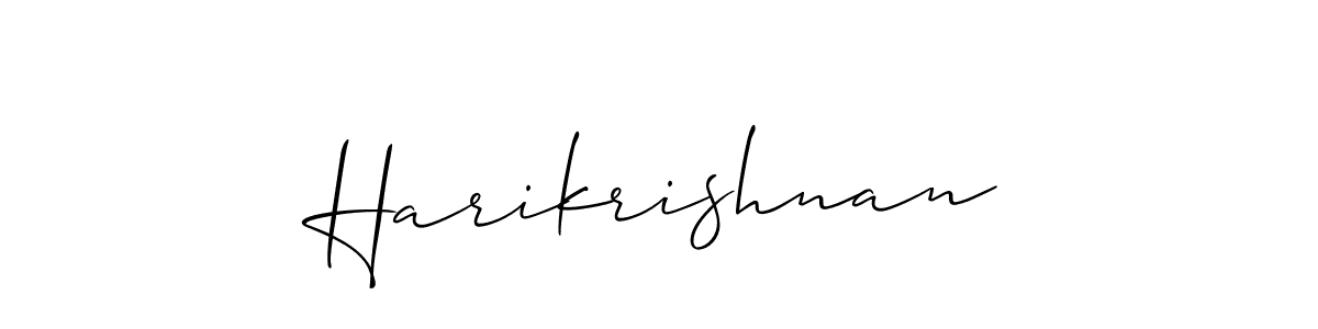 Allison_Script is a professional signature style that is perfect for those who want to add a touch of class to their signature. It is also a great choice for those who want to make their signature more unique. Get Harikrishnan name to fancy signature for free. Harikrishnan signature style 2 images and pictures png