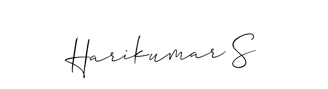 Allison_Script is a professional signature style that is perfect for those who want to add a touch of class to their signature. It is also a great choice for those who want to make their signature more unique. Get Harikumar S name to fancy signature for free. Harikumar S signature style 2 images and pictures png