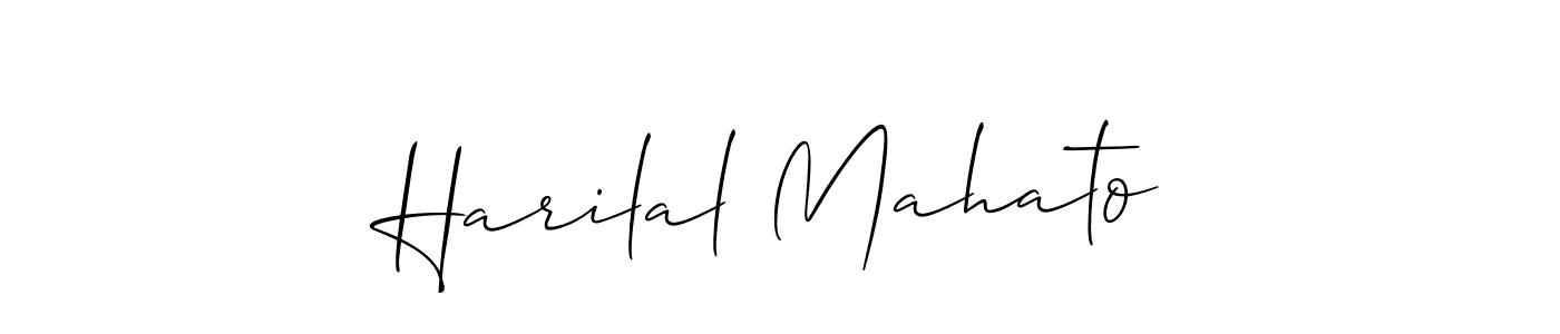 Harilal Mahato stylish signature style. Best Handwritten Sign (Allison_Script) for my name. Handwritten Signature Collection Ideas for my name Harilal Mahato. Harilal Mahato signature style 2 images and pictures png