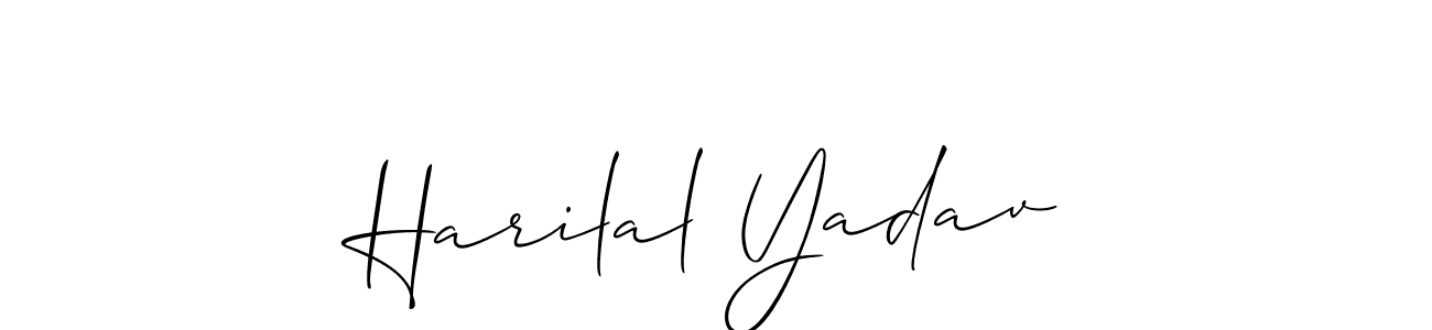 This is the best signature style for the Harilal Yadav name. Also you like these signature font (Allison_Script). Mix name signature. Harilal Yadav signature style 2 images and pictures png