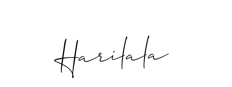 Similarly Allison_Script is the best handwritten signature design. Signature creator online .You can use it as an online autograph creator for name Harilala. Harilala signature style 2 images and pictures png