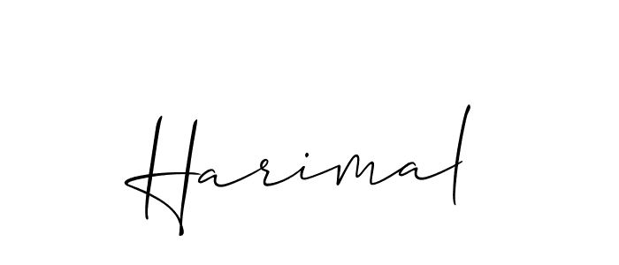 Also we have Harimal name is the best signature style. Create professional handwritten signature collection using Allison_Script autograph style. Harimal signature style 2 images and pictures png