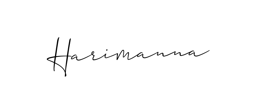 if you are searching for the best signature style for your name Harimanna. so please give up your signature search. here we have designed multiple signature styles  using Allison_Script. Harimanna signature style 2 images and pictures png