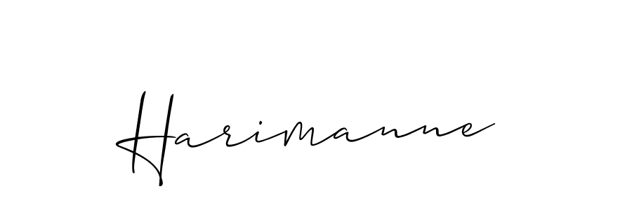 Create a beautiful signature design for name Harimanne. With this signature (Allison_Script) fonts, you can make a handwritten signature for free. Harimanne signature style 2 images and pictures png