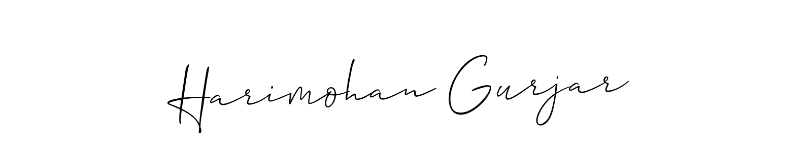 Harimohan Gurjar stylish signature style. Best Handwritten Sign (Allison_Script) for my name. Handwritten Signature Collection Ideas for my name Harimohan Gurjar. Harimohan Gurjar signature style 2 images and pictures png