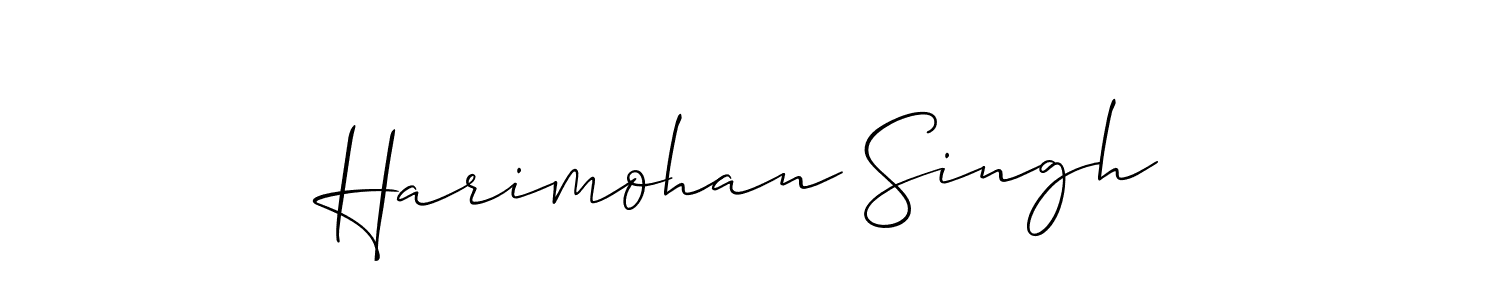 This is the best signature style for the Harimohan Singh name. Also you like these signature font (Allison_Script). Mix name signature. Harimohan Singh signature style 2 images and pictures png