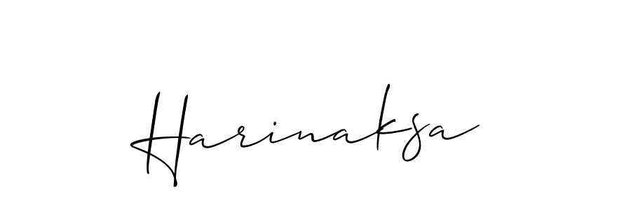 How to make Harinaksa signature? Allison_Script is a professional autograph style. Create handwritten signature for Harinaksa name. Harinaksa signature style 2 images and pictures png