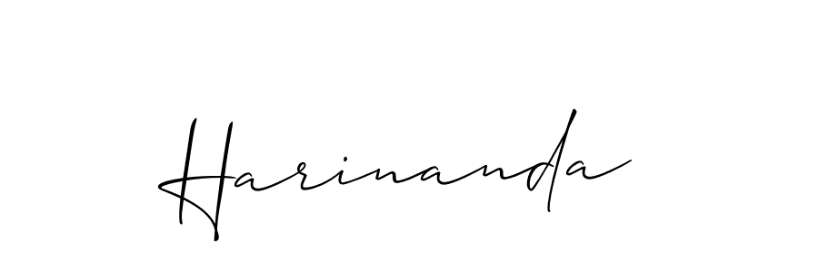 Create a beautiful signature design for name Harinanda. With this signature (Allison_Script) fonts, you can make a handwritten signature for free. Harinanda signature style 2 images and pictures png
