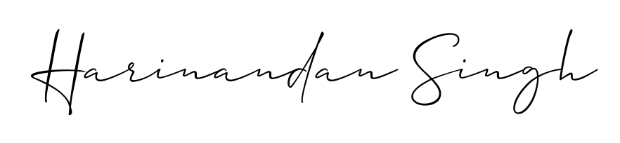 Personalize your online presence with Harinandan Singh signature rendered in elegant Allison_Script font. Great for website footers and blogs. Harinandan Singh signature style 2 images and pictures png