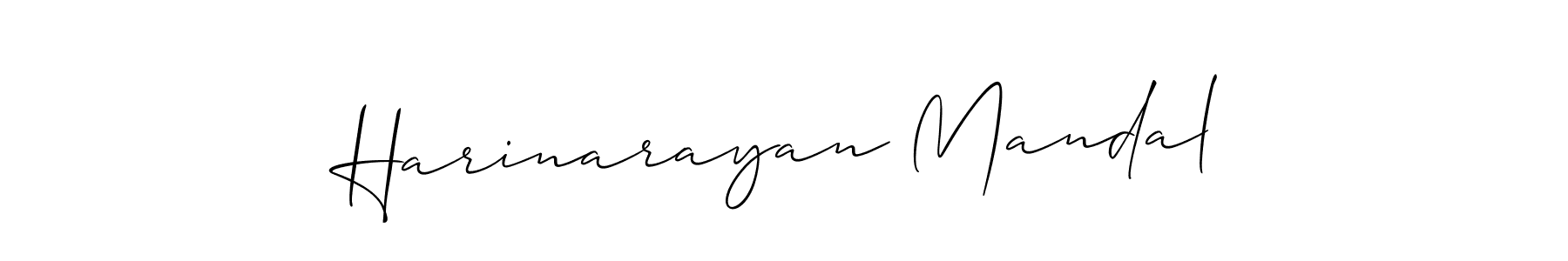Design your own signature with our free online signature maker. With this signature software, you can create a handwritten (Allison_Script) signature for name Harinarayan Mandal. Harinarayan Mandal signature style 2 images and pictures png