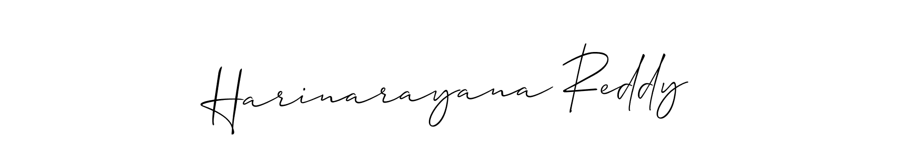 Make a beautiful signature design for name Harinarayana Reddy. With this signature (Allison_Script) style, you can create a handwritten signature for free. Harinarayana Reddy signature style 2 images and pictures png