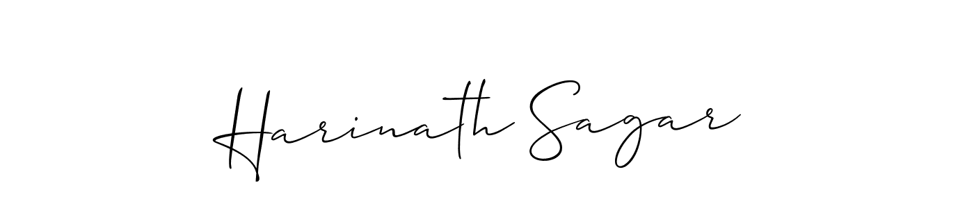 Create a beautiful signature design for name Harinath Sagar. With this signature (Allison_Script) fonts, you can make a handwritten signature for free. Harinath Sagar signature style 2 images and pictures png