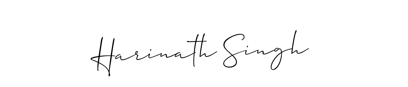 Make a beautiful signature design for name Harinath Singh. With this signature (Allison_Script) style, you can create a handwritten signature for free. Harinath Singh signature style 2 images and pictures png