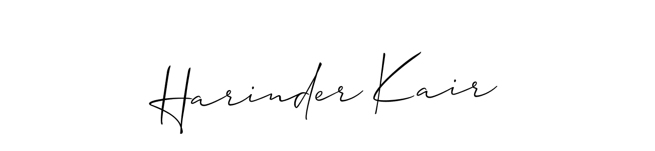 Make a short Harinder Kair signature style. Manage your documents anywhere anytime using Allison_Script. Create and add eSignatures, submit forms, share and send files easily. Harinder Kair signature style 2 images and pictures png