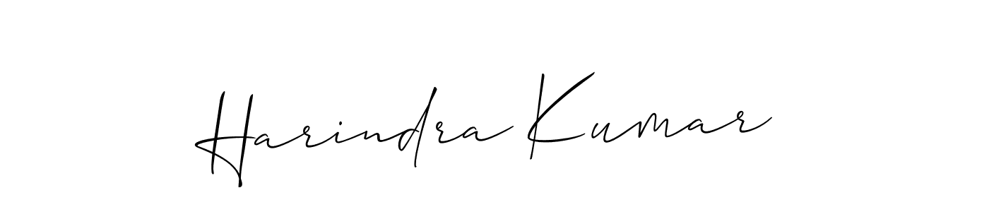 Create a beautiful signature design for name Harindra Kumar. With this signature (Allison_Script) fonts, you can make a handwritten signature for free. Harindra Kumar signature style 2 images and pictures png