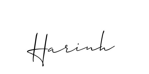 Also we have Harinh name is the best signature style. Create professional handwritten signature collection using Allison_Script autograph style. Harinh signature style 2 images and pictures png