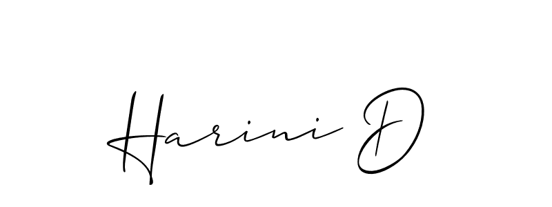 Create a beautiful signature design for name Harini D. With this signature (Allison_Script) fonts, you can make a handwritten signature for free. Harini D signature style 2 images and pictures png