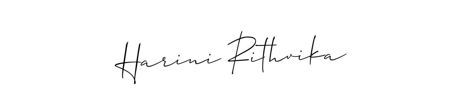 You should practise on your own different ways (Allison_Script) to write your name (Harini Rithvika) in signature. don't let someone else do it for you. Harini Rithvika signature style 2 images and pictures png