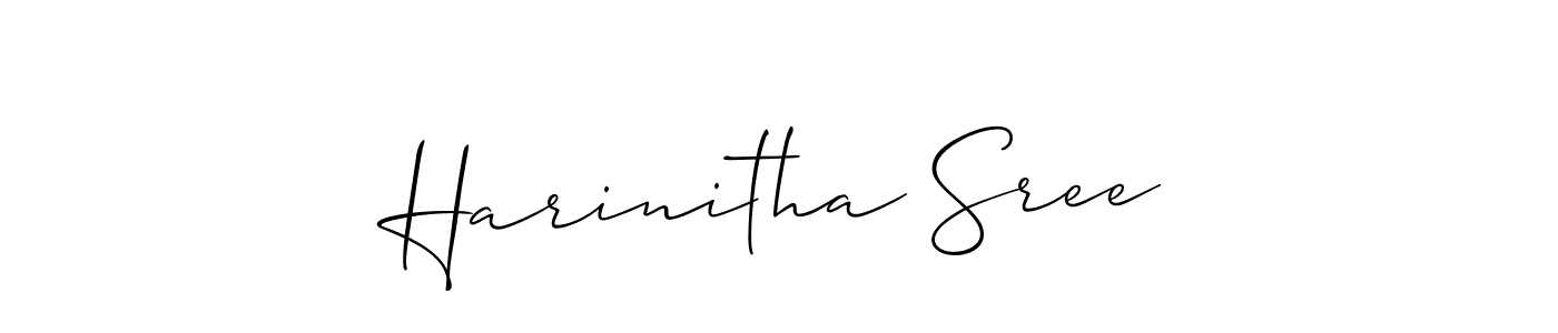 This is the best signature style for the Harinitha Sree name. Also you like these signature font (Allison_Script). Mix name signature. Harinitha Sree signature style 2 images and pictures png