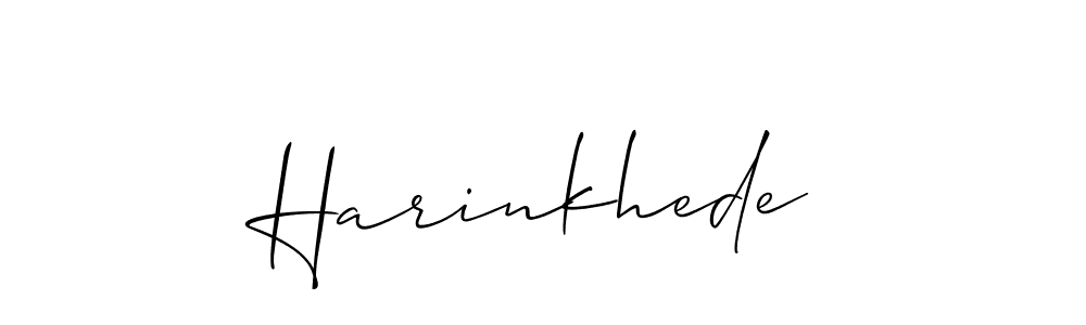 How to make Harinkhede signature? Allison_Script is a professional autograph style. Create handwritten signature for Harinkhede name. Harinkhede signature style 2 images and pictures png
